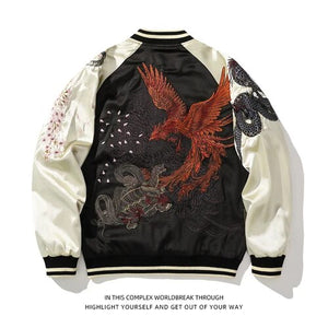 WHITE TIGER EMBROIDERED BOMBER JACKET Tiger-Universe