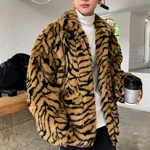 Faux Fur Tiger Jacket Korean Style Tiger-Universe