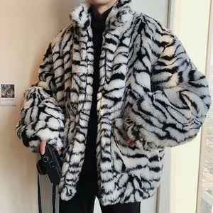 Faux Fur Tiger Jacket Korean Style Tiger-Universe