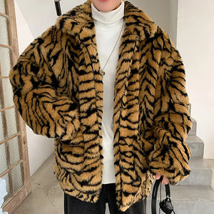 Faux Fur Tiger Jacket Korean Style Tiger-Universe