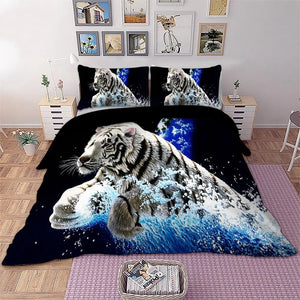 3d White Tiger Bedding Guardian of The Sanctuary Tiger-Universe