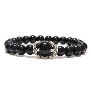 ANTIQUE CROWN TIGER EYE BRACELET