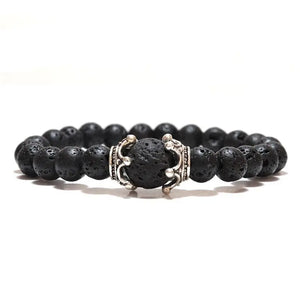 ANTIQUE CROWN TIGER EYE BRACELET