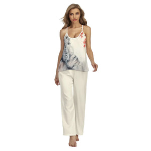 All-Over Print Women's Cami Pajamas Sets Tiger-Universe