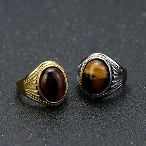 Antique Tiger Eye Roman Ring Tiger-Universe