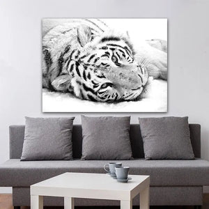 BLACK & WHITE BENGAL TIGER PAINTING Tiger-Universe