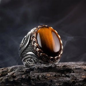 Carved Tiger Eye Ring Tiger-Universe