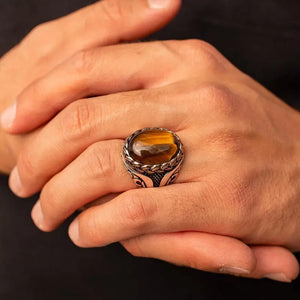 Carved Tiger Eye Ring Tiger-Universe