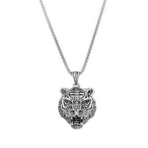 FURIOUS TITANIUM HEAD TIGER NECKLACE
