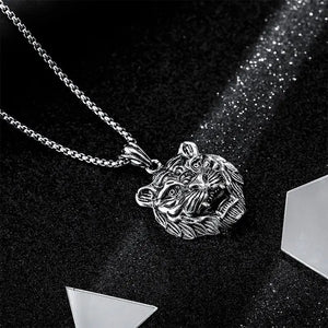 FURIOUS TITANIUM HEAD TIGER NECKLACE