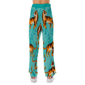 Jungle Tiger Print Pajama Pants Tiger-Universe