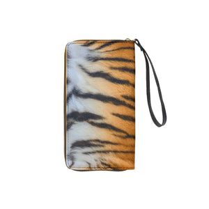 Long Tiger Print Wallet With Black Hand Strap