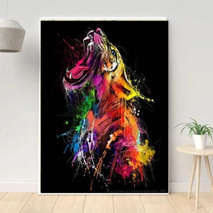 MODERN ART TIGER PAINTING Tiger-Universe