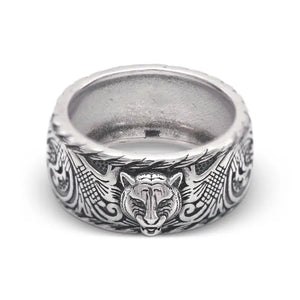 MYTHOLOGICAL MENS SILVER TIGER RING Tiger-Universe