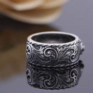 MYTHOLOGICAL MENS SILVER TIGER RING Tiger-Universe