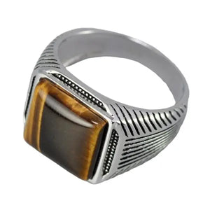 Men Tiger Eye Ring Tiger-Universe