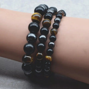 OBSIDIAN TIGER EYE BRACELET
