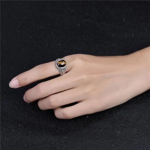 S925 Silver Tiger Eye Ring Design Tiger-Universe