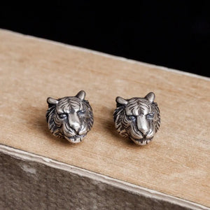 SILVER TIGER EARRINGS