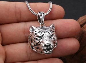 SILVER TIGER HEAD NECKLACE Tiger-Universe