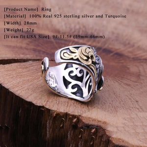 SILVER TIGER MENS RING AZURO Tiger-Universe