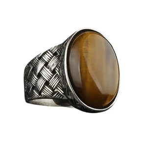 Sterling Silver Tiger Eye Ring Tiger-Universe
