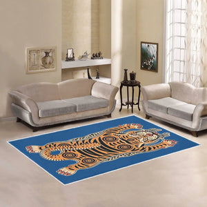 TIBETAN TIGER RUG BLUE Tiger-Universe