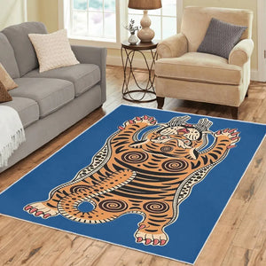 TIBETAN TIGER RUG BLUE Tiger-Universe