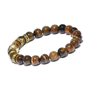 TIGER EYE SKULL BRACELET