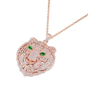 TIGER NECKLACE WITH JADE EYES