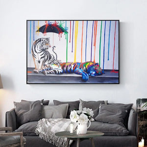 TIGER PAINTING MODERN ART Tiger-Universe