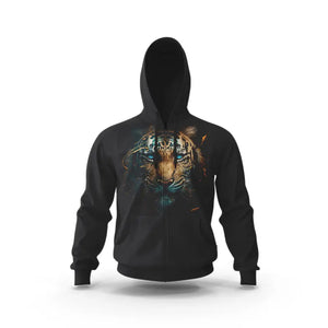 TIGER PRINT HOODIE DARK STRIDE Tiger-Universe