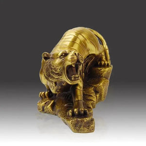 TIGER STATUE HOME DECOR "ON THE BURNING ROCKS" Tiger-Universe