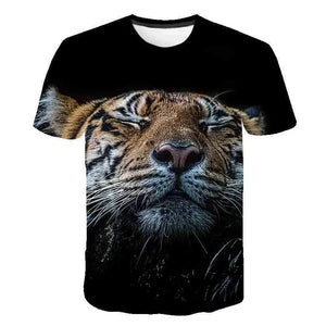 TIGER T SHIRT BLACK MEDITATION Tiger-Universe