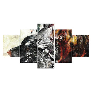 TIGER VS WOLF CANVA PAINTING Tiger-Universe