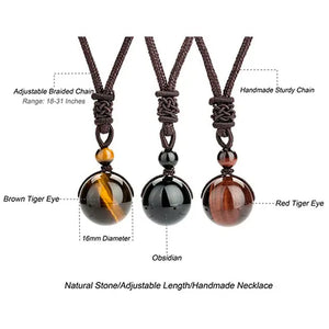 Tiger Eye Gemstone Necklace Tiger-Universe