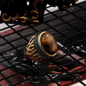 Tiger Eye Signet Ring Tiger-Universe