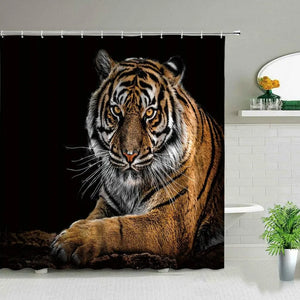 Tiger Print Shower Curtain Tiger-Universe