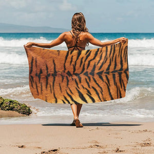 Tiger Striped Beach Towel Tiger-Universe