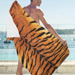 Tiger Striped Beach Towel Tiger-Universe