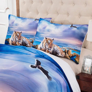 Tiger on Rivage Print Bed Set Tiger-Universe