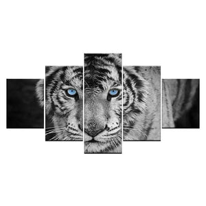 WHITE TIGER WITH BLUE EYES PAINTING Tiger-Universe
