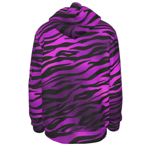 WHITE & PURPLE TIGER STRIPE HOODIE Tiger-Universe