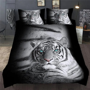 White Tiger Bed Set with Blue Eyes Tiger-Universe