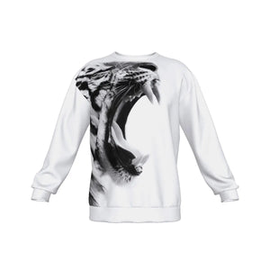 White Tiger Head Sweatshirt Tiger-Universe