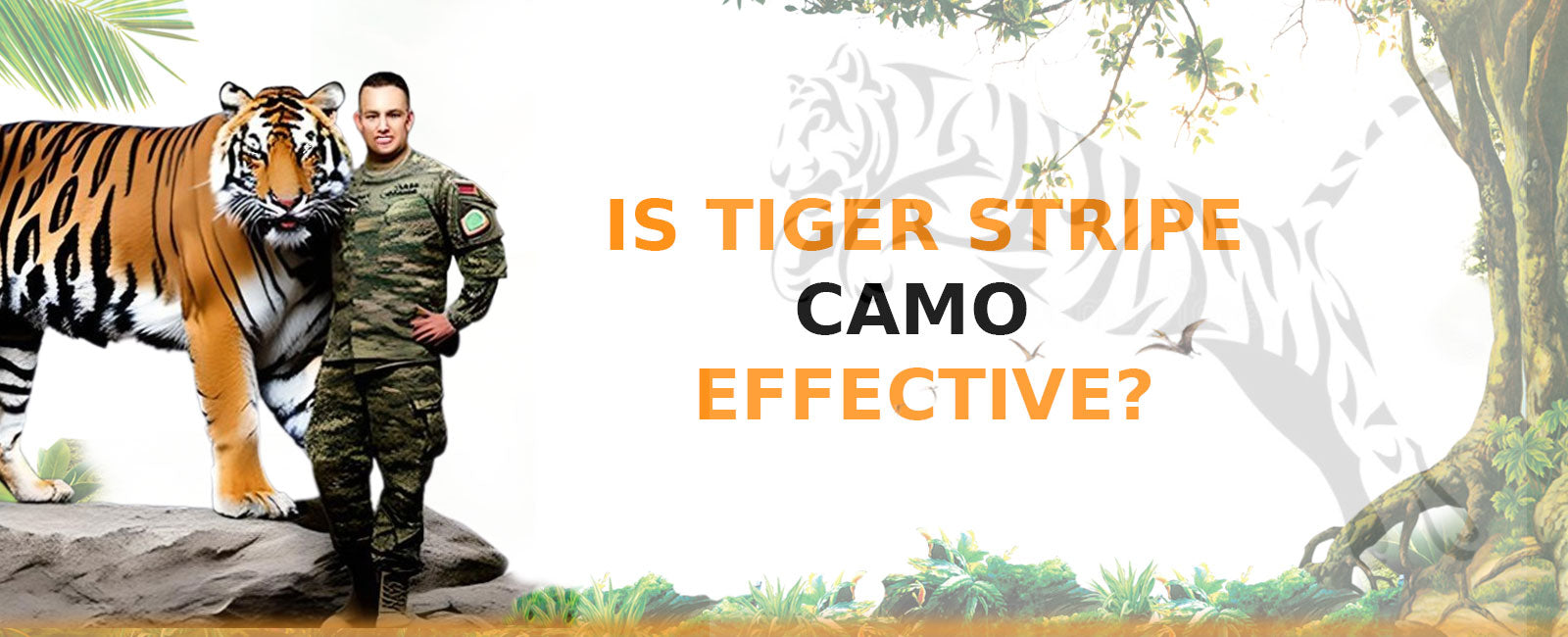 Bold Tiger Stripe Camo Stencils, Rifle