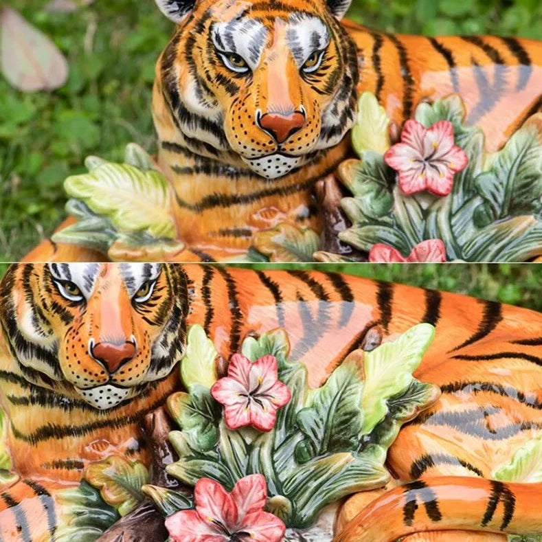 Ceramic Tiger Statue