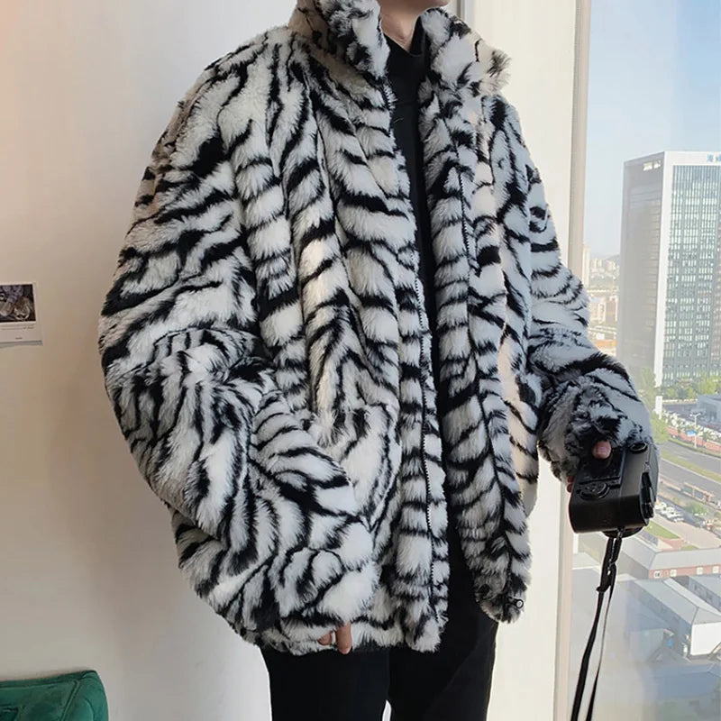 Faux Fur Tiger Jacket Korean Style Tiger-Universe