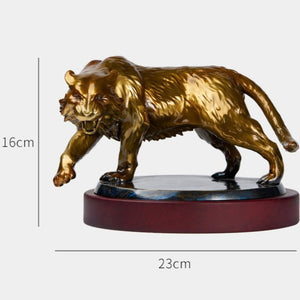 Antique Brass Tiger Statue