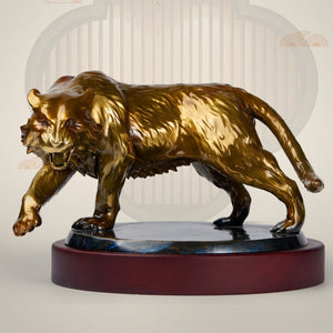 Antique Brass Tiger Statue